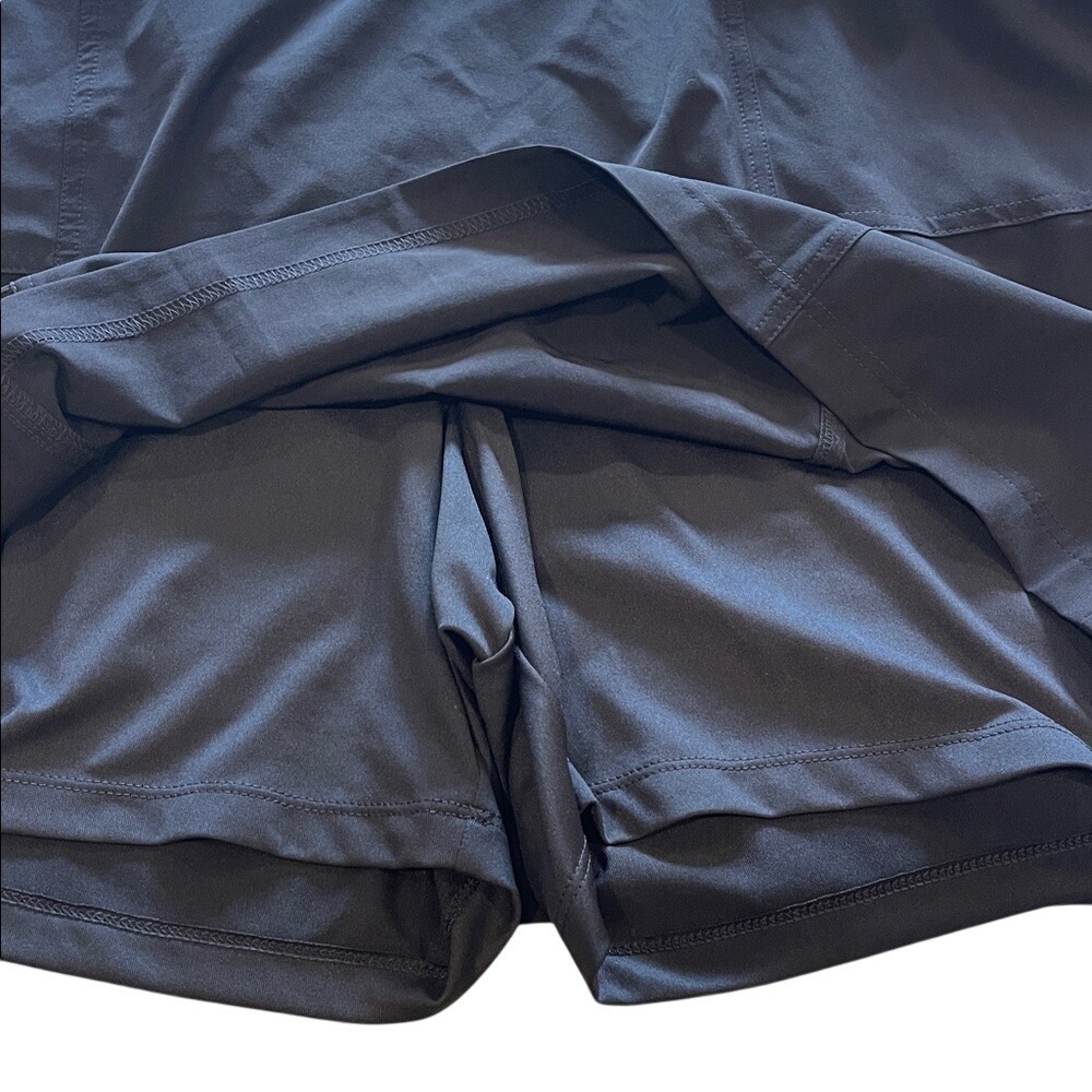 Zynergy by Chico's Black Skirt Skort Zipper Pockets 4 Plus Size - Picture 6 of 10